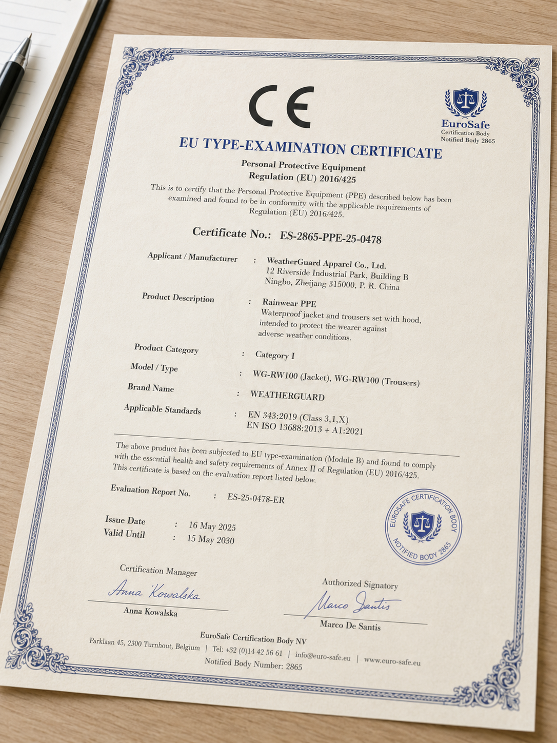 Certificate
